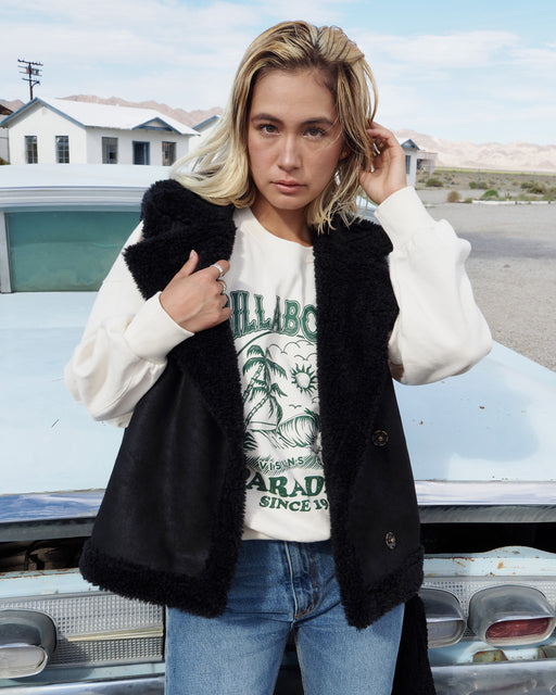 OUTLET】BILLABONG レディース SUEDE MOUTON BOA ベスト BSD 【2024年