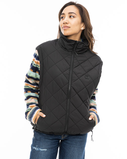 BILLABONG レディース TRANSPORT PUFFER VES ベスト BLK 【2024年秋冬モデル】 S / BLK