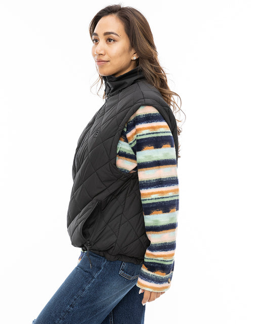 BILLABONG レディース TRANSPORT PUFFER VES ベスト BLK 【2024年秋冬モデル】 S / BLK