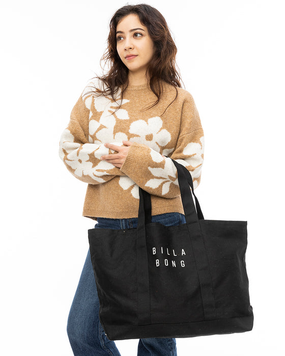 BILLABONG レディース BIG TOTE BAG バッグ BLK 【2024年秋冬モデル】