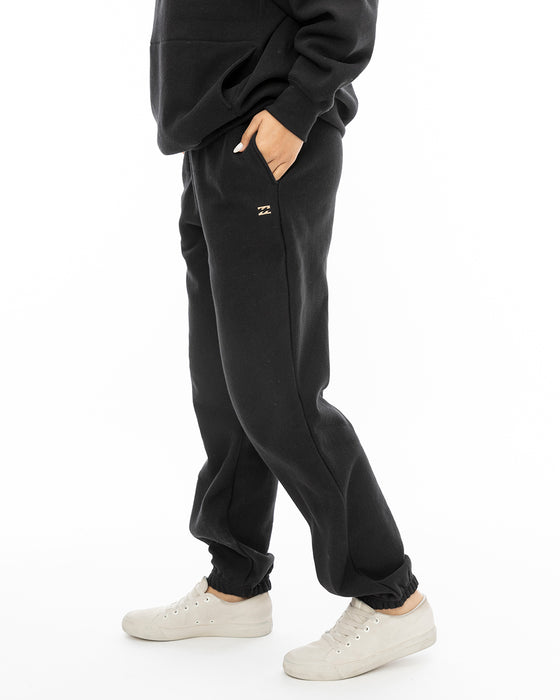 BILLABONG レディース LOOSE SWEAT JOGGER P ロングパンツ BLK 【2024年秋冬モデル】 L / BLK