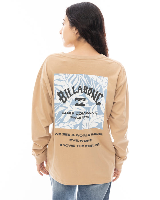 【SALE】【直営店限定】BILLABONG レディース PATTERN LOGO LS TEE ロンＴ TZJ0 【2024年秋冬モデル】