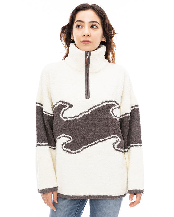 BILLABONG レディース BOA HALF ZIP SWEATER セーター OFB 【2024年秋冬モデル】 L / OFB