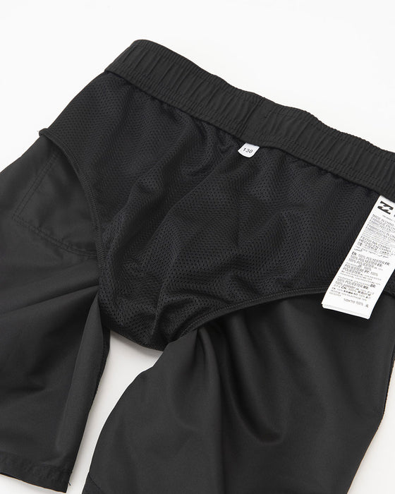 【OUTLET】BILLABONG キッズ ALL DAY TRUNKS ボードショーツ/サーフトランクス BLK (90~150) 【2024年春夏モデル】