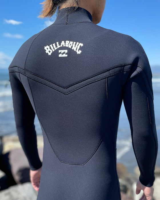 【OUTLET】BILLABONG メンズ LONG CHEST ZIPPER Gull light  ウェットスーツ ジャージフルスーツ 3/2mm BKW 【2024年春夏モデル】