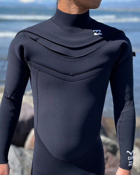 【OUTLET】BILLABONG メンズ LONG CHEST ZIPPER Gull light  ウェットスーツ ジャージフルスーツ 3/2mm BKW 【2024年春夏モデル】