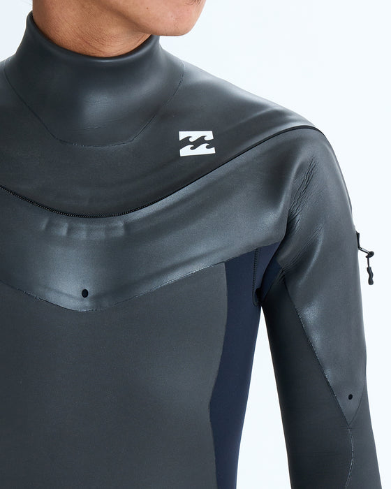 【OUTLET】BILLABONG メンズ "Gull light" Zipper System ALL RUBBER セミドライ ウェットスーツ 5/3mm BKW【2024年秋冬モデル】