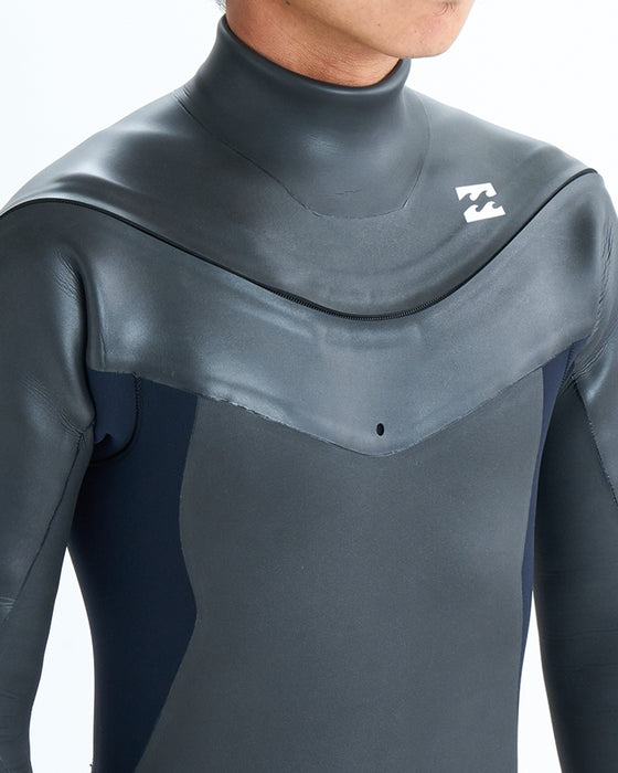 【OUTLET】BILLABONG メンズ "Gull light" Zipper System ALL RUBBER セミドライ ウェットスーツ 5/3mm BKW【2024年秋冬モデル】