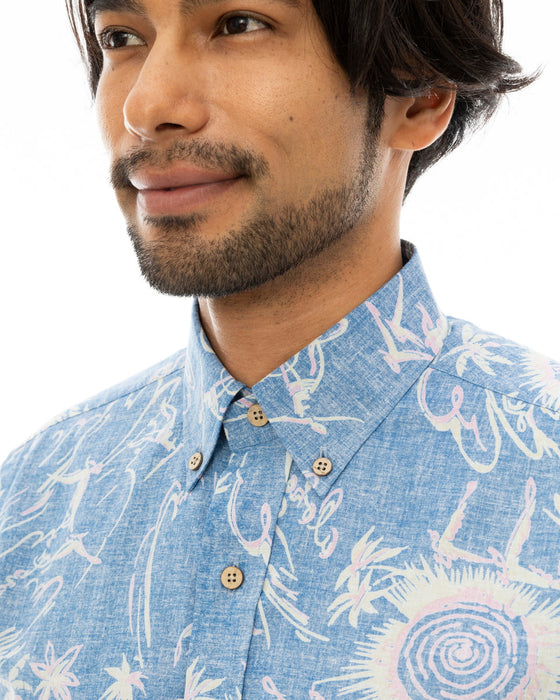 【OUTLET】【直営店限定】BILLABONG x 鎌倉シャツ メンズ アロハシャツ 【2024年夏モデル】