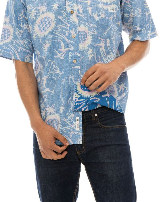 【OUTLET】【直営店限定】BILLABONG x 鎌倉シャツ メンズ アロハシャツ 【2024年夏モデル】