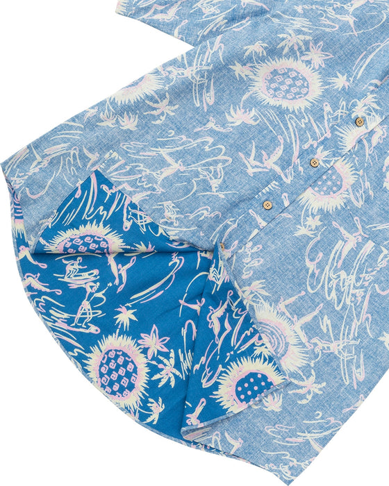 【OUTLET】【直営店限定】BILLABONG x 鎌倉シャツ メンズ アロハシャツ 【2024年夏モデル】
