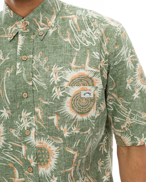 【OUTLET】【直営店限定】BILLABONG x 鎌倉シャツ メンズ アロハシャツ 【2024年夏モデル】