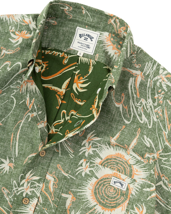【OUTLET】【直営店限定】BILLABONG x 鎌倉シャツ メンズ アロハシャツ 【2024年夏モデル】