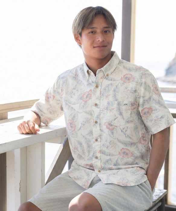 【OUTLET】【直営店限定】BILLABONG x 鎌倉シャツ メンズ アロハシャツ 【2024年夏モデル】