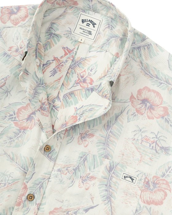【OUTLET】【直営店限定】BILLABONG x 鎌倉シャツ メンズ アロハシャツ 【2024年夏モデル】
