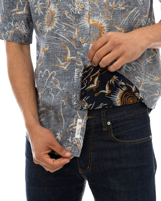 【OUTLET】【直営店限定】BILLABONG x 鎌倉シャツ メンズ アロハシャツ 【2024年夏モデル】