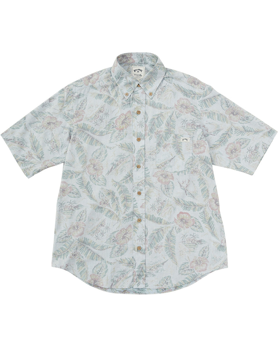新品8割引 HUSBANDS シャツ L 42 renoma paris 直営店限定】BILLABONG x 鎌倉シャツ メンズ アロハシャツ SAX