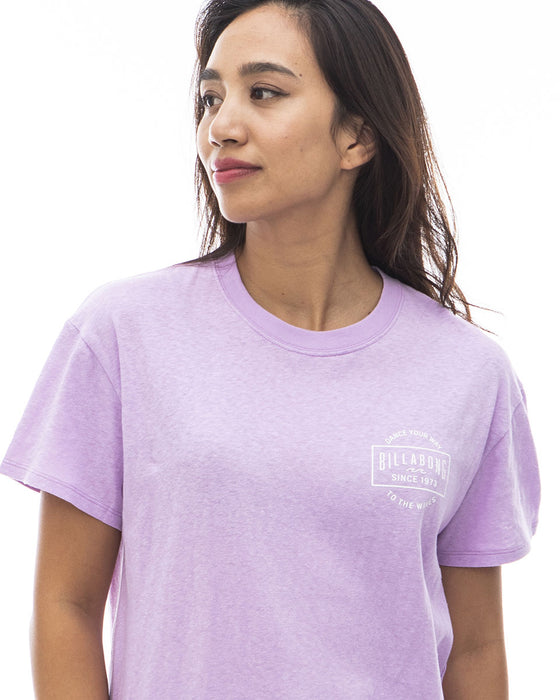 【OUTLET】BILLABONG レディース SQUARE ARCH LOGO TEE Ｔシャツ 【2024年夏モデル】
