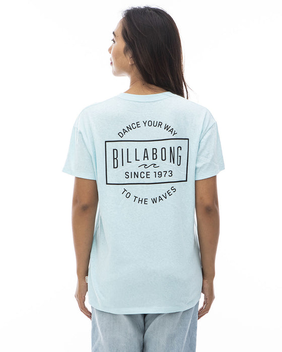 【OUTLET】BILLABONG レディース SQUARE ARCH LOGO TEE Ｔシャツ 【2024年夏モデル】