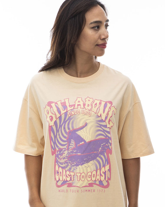 【OUTLET】BILLABONG レディース SINCE 73 LOOSE TEE Ｔシャツ 【2024年夏モデル】