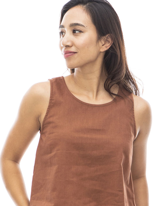 【OUTLET】BILLABONG レディース 【CHILLWEAR】 LINEN COTTON WOVEN TANK タンクトップ 【2024年夏モデル】