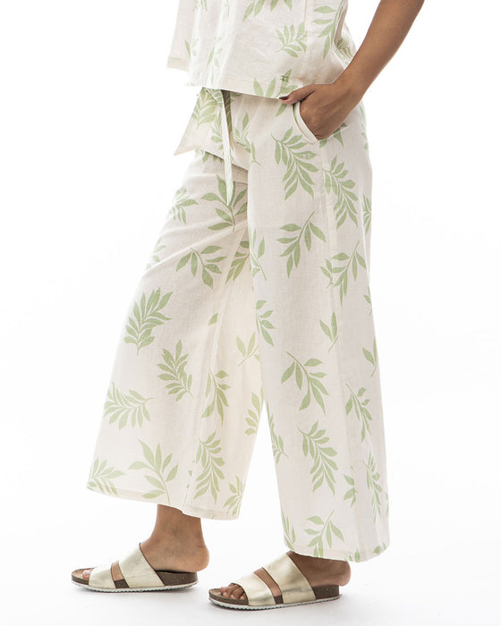 【OUTLET】BILLABONG レディース 【CHILLWEAR】 LINEN COTTON WOVEN LONG PANTS ガウチョパンツ 【2024年夏モデル】