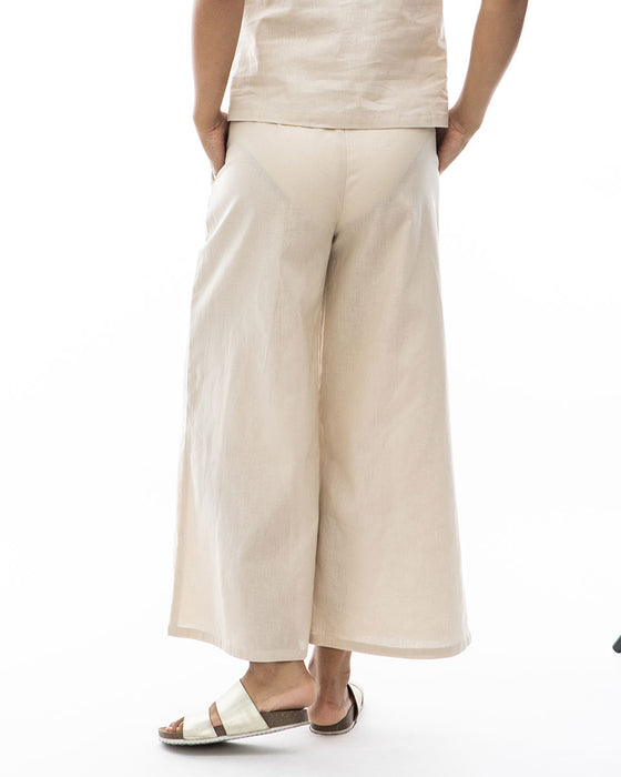 【OUTLET】BILLABONG レディース 【CHILLWEAR】 LINEN COTTON WOVEN LONG PANTS ガウチョパンツ 【2024年夏モデル】