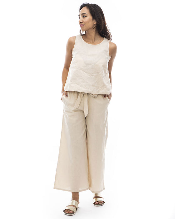 【OUTLET】BILLABONG レディース 【CHILLWEAR】 LINEN COTTON WOVEN LONG PANTS ガウチョパンツ 【2024年夏モデル】