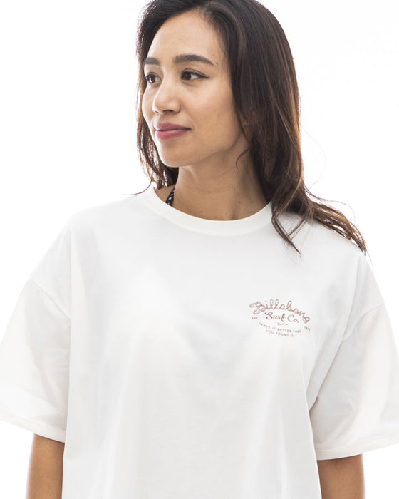 【SALE】BILLABONG レディース 【FOR SAND AND WATER】 UTILITY CROPPED TEE UVクロップドTシャツ 【2024年夏モデル】