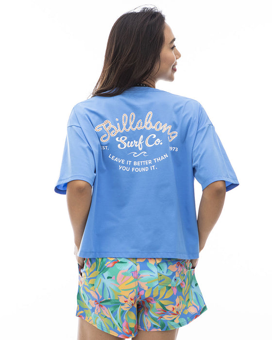 ◆ビーチタオルプレゼント対象◆BILLABONG レディース 【FOR SAND AND WATER】 UTILITY CROPPED TEE UVクロップドTシャツ 【2024年夏モデル】