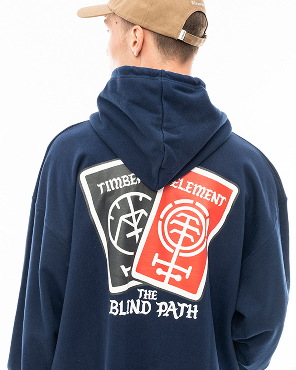 【OUTLET】ELEMENT メンズ CARD HOOD パーカー NVY 【2024年春夏モデル】