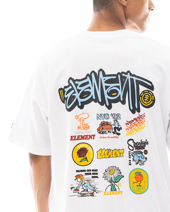 ELEMENT メンズ ACOMPANY SS Ｔシャツ WHT 【2024年春夏モデル】