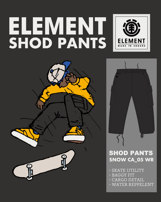 【OUTLET】ELEMENT メンズ SHOD PANTS SNOW CA_05 WR ロングパンツ FBK 【2024年春夏モデル】