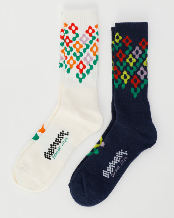 【OUTLET】ELEMENT メンズ 【DONNIE O' DONNELL】 DDXE FLOWERS SOCKS 2PK ソックス NMS0 【2024年春夏モデル】