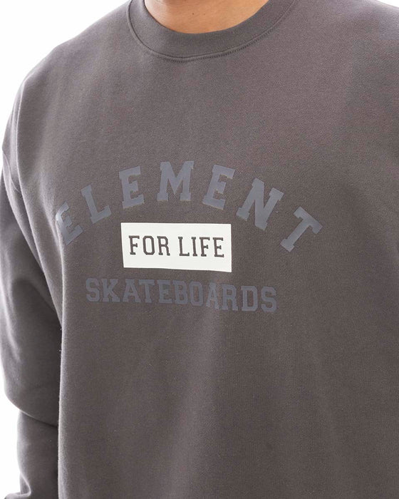 【SALE】ELEMENT メンズ FOR LIFE CREW トレーナー GRY 【2024年秋冬モデル】