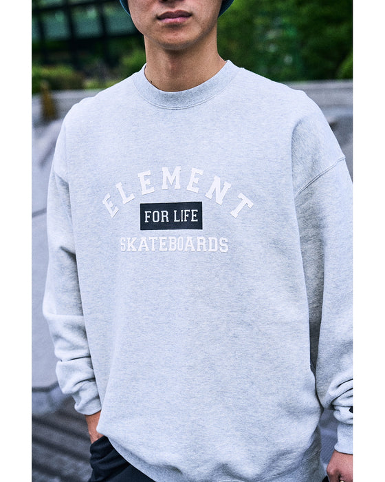 【SALE】ELEMENT メンズ FOR LIFE CREW トレーナー WHH 【2024年秋冬モデル】