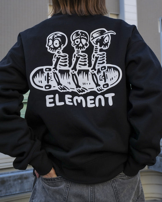 【SALE】ELEMENT メンズ TIMBER 3 CREW WR トレーナー FBK 【2024年秋冬モデル】