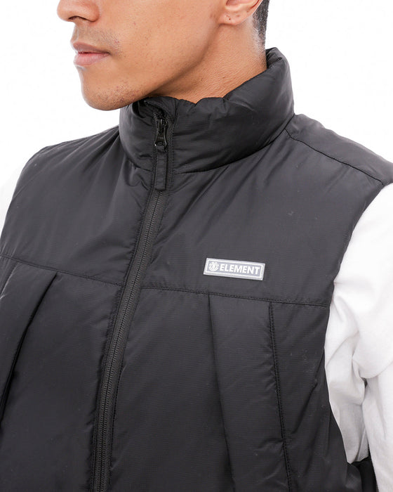 【OUTLET】ELEMENT メンズ BIGGIE PUFFY VEST ベスト FBK 【2024年秋冬モデル】