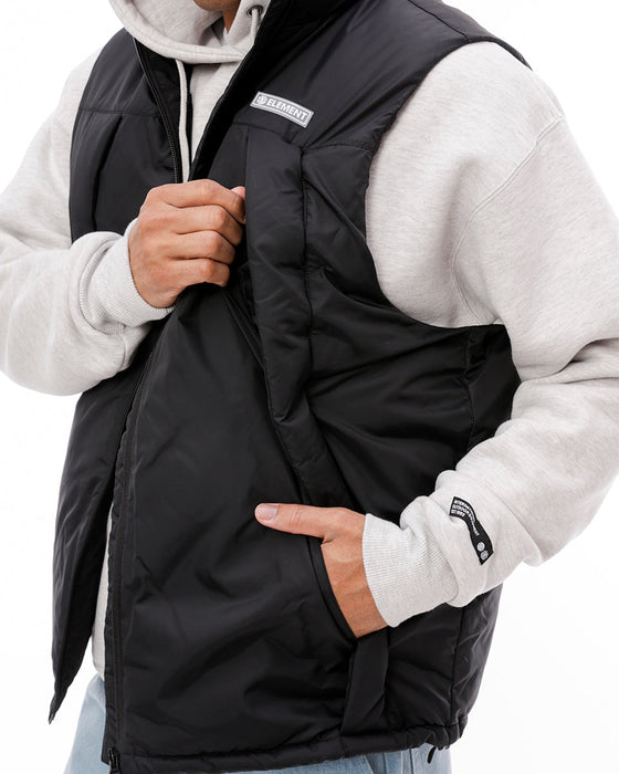 【OUTLET】ELEMENT メンズ BIGGIE PUFFY VEST ベスト FBK 【2024年秋冬モデル】