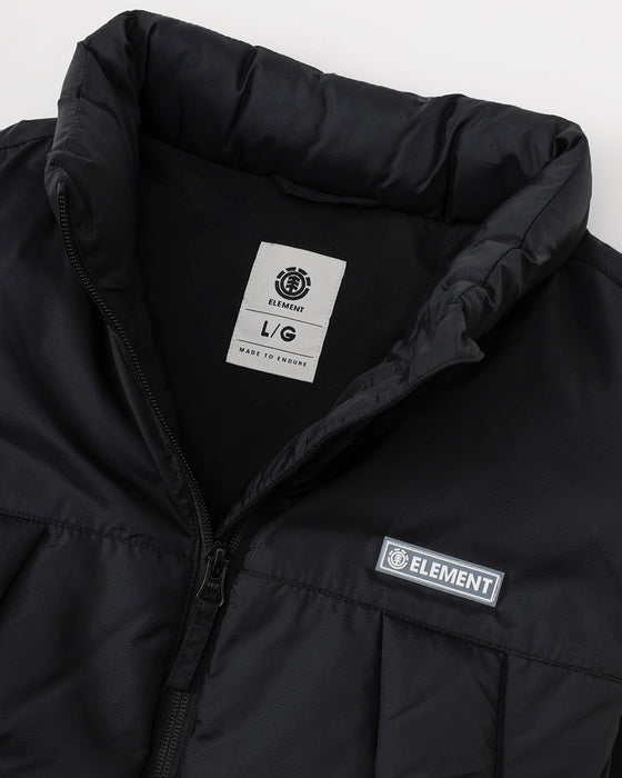 【OUTLET】ELEMENT メンズ BIGGIE PUFFY VEST ベスト FBK 【2024年秋冬モデル】
