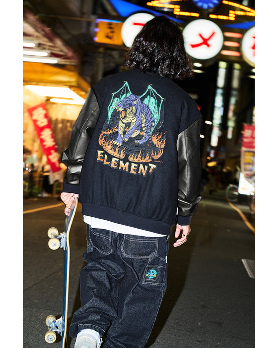 【送料無料】◆ステッカープレゼント◆ELEMENT メンズ HRTN STADIUM JACKET ジャケット BBK 【2024年秋冬モデル】