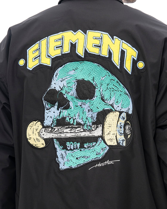 【SALE】【直営店限定】ELEMENT メンズ HRTN EMB ANIMALS COA ジャケット FBK 【2024年秋冬モデル】