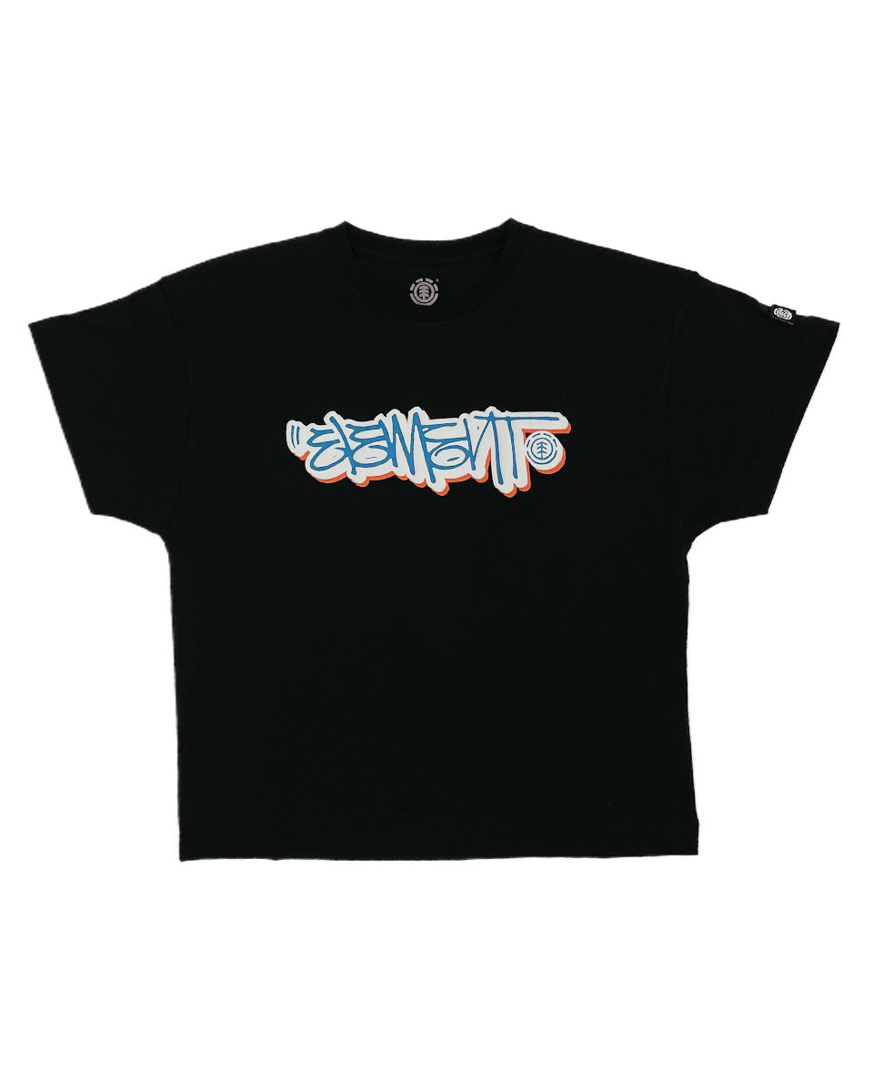 ELEMENT YOUTH（キッズサイズ） TAG SS YOUTH Ｔシャツ FBK (130cm~160cm) 【2024年春夏モデル】