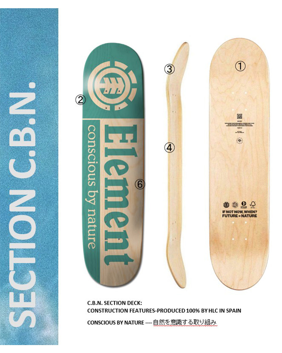ELEMENT スケートボード 《8 inch》 SECTION CBN デッキ AST ELEMENT ｜Boardriders Japan