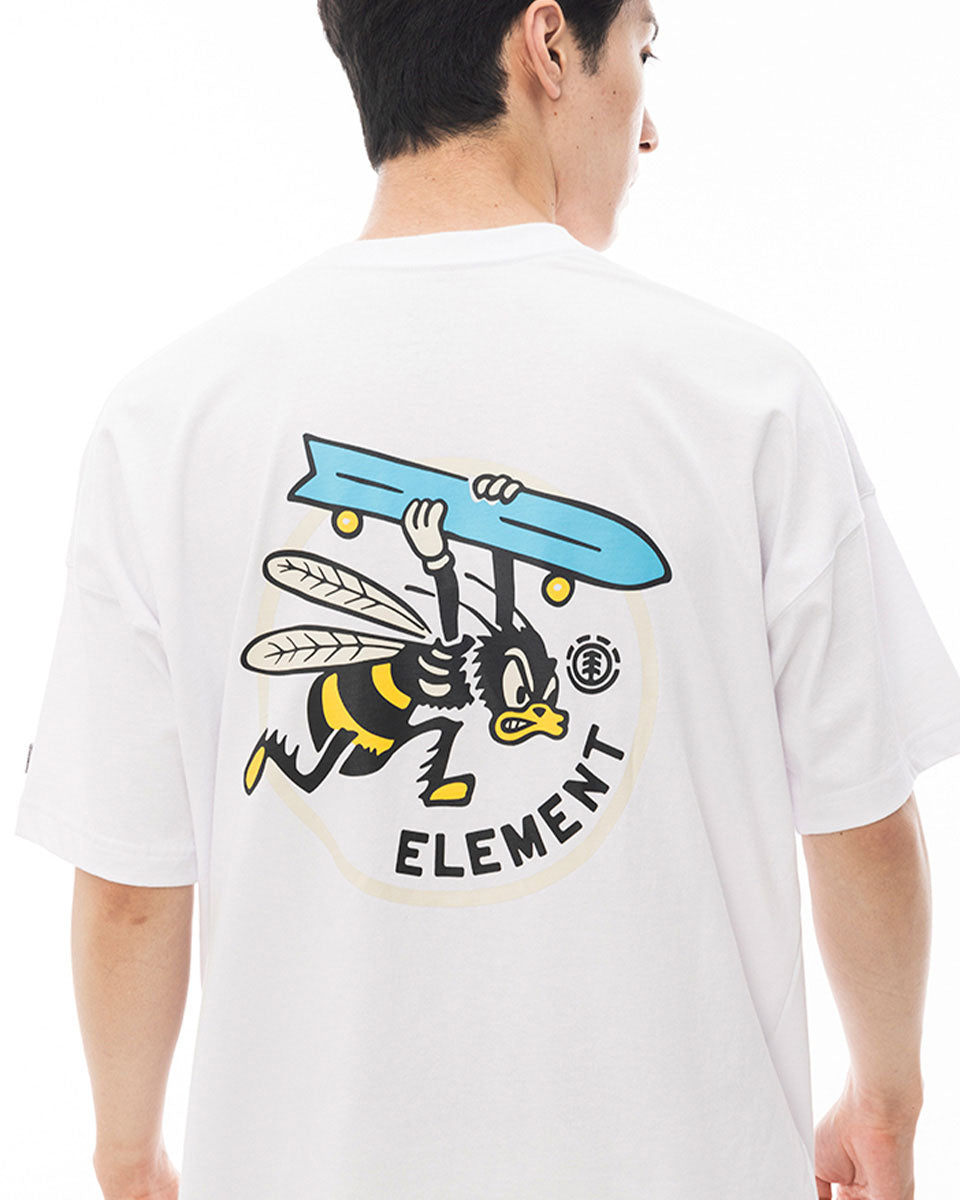 OUTLET】ELEMENT メンズ BEE SS Tシャツ WHT 【2024年夏モデル