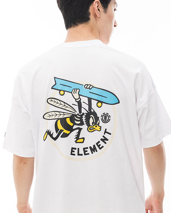 【OUTLET】ELEMENT メンズ BEE SS Ｔシャツ WHT 【2024年夏モデル】