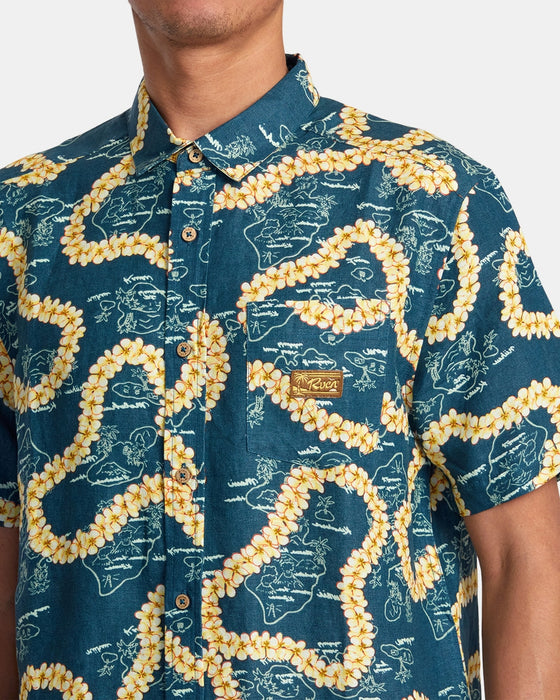 【OUTLET】RVCA メンズ EXOTICA SS ショートスリーブシャツ 【2024年春夏モデル】