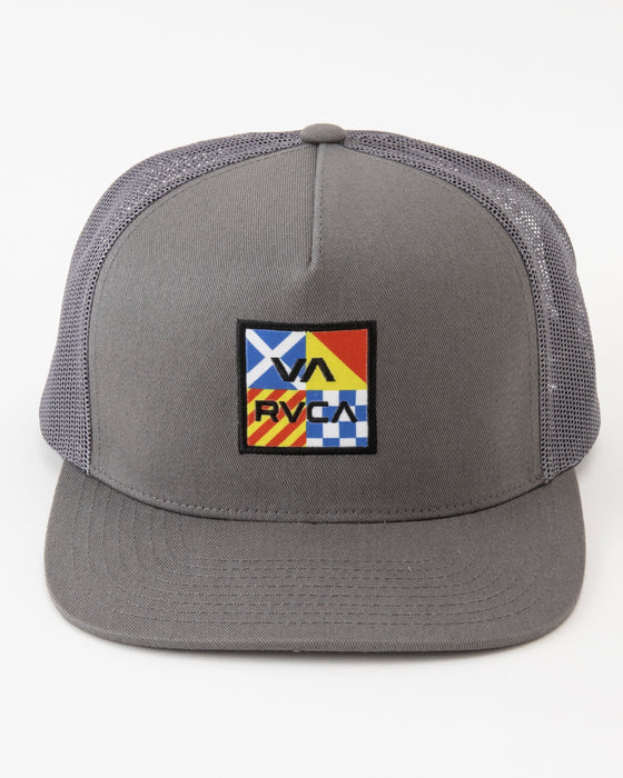 【2 BUY 20％OFF】【OUTLET】RVCA メンズ VA ATW PRINT TRUCKER キャップ 【2024年春夏モデル】