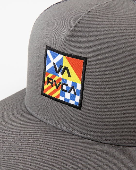 【2 BUY 20％OFF】【OUTLET】RVCA メンズ VA ATW PRINT TRUCKER キャップ 【2024年春夏モデル】