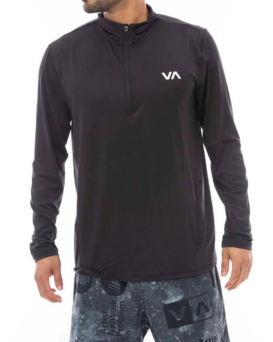 【送料無料】RVCA SPORT メンズ SPORT VENT LS HALF Z  BLK 【2024年秋冬モデル】